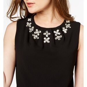Calvin Klein jewel neck little black dress